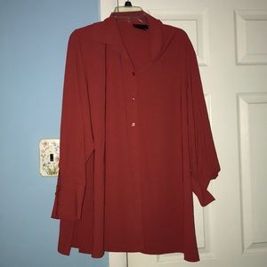 Red Ashley Stewart Blouse